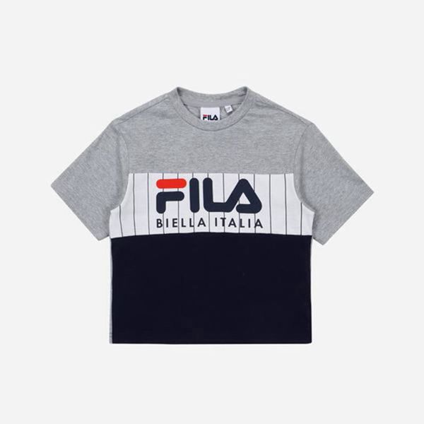 Fila Tričká Detske Siva - Heritage Blocked S/S Vypredaj - Slovakia 68702-KBMV